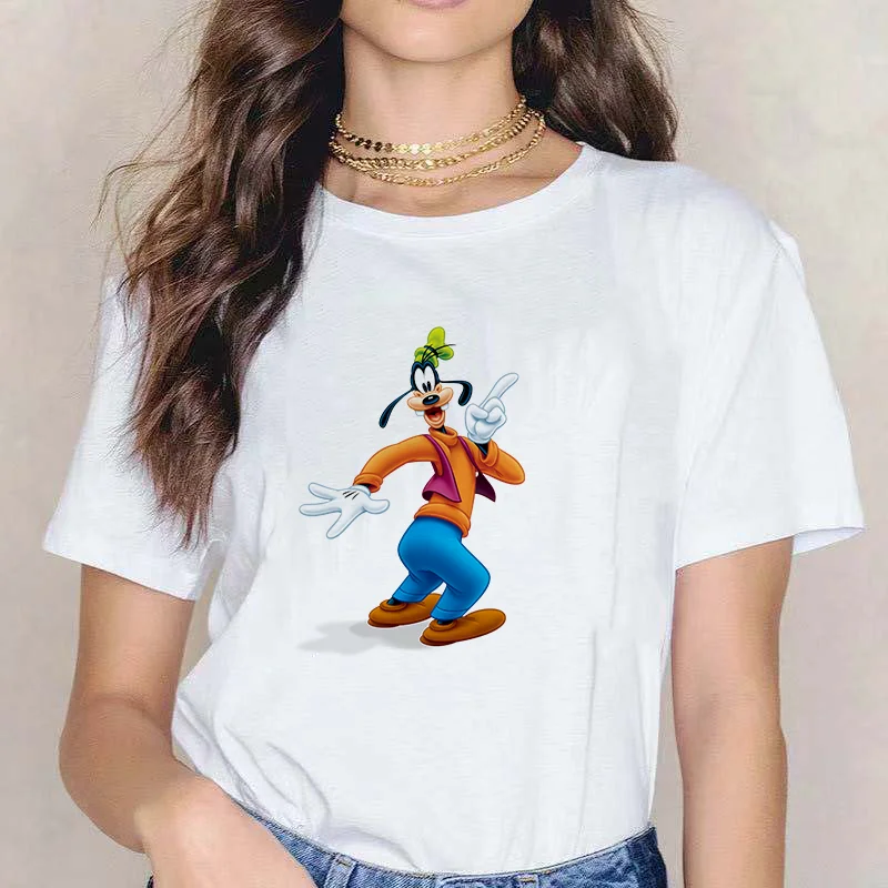21夏おかしいディズニー漫画グーフィー犬デザインレディースレディース印刷グラフィックtシャツ長袖ストリート美的tシャツ T Shirts Aliexpress