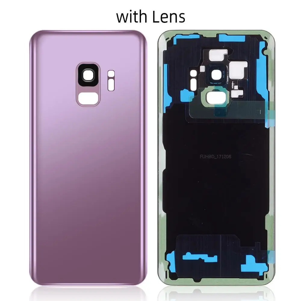 Samsung телефон задняя крышка батареи для samsung Galaxy G9600 S9 Корпус задняя крышка чехол - Цвет: Purple with Lens
