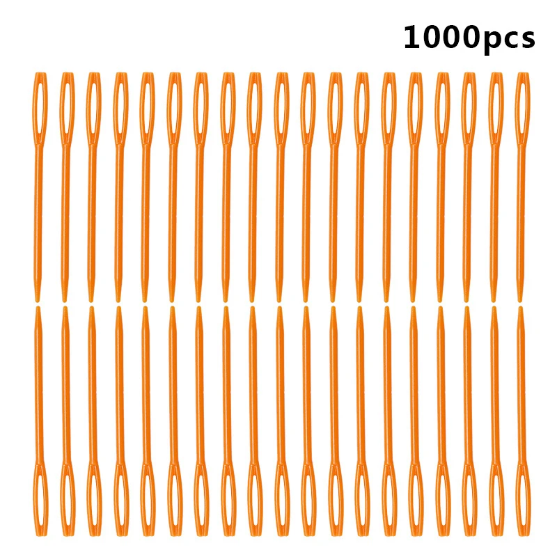 1000pcs Orange MIUSIE 1000 шт 7 см пластиковые спицы для вязания крючком Крючки гобелены шерсть спицы для пряжи детей DIY свитер Ткачество инструменты Горячая Распродажа - Цвет: 1000pcs Orange