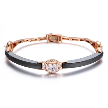 

Fashion copper Ceramic Charm Magnetic Bracelet Black White Bule For Women Party Jewelry Accessories Friend gift RU Free Ship