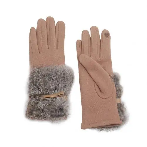 Khaki 1 пара, зимние женские теплые перчатки с флисовой подкладкой, перчатки для занятий спортом на открытом воздухе - Цвет: Khaki