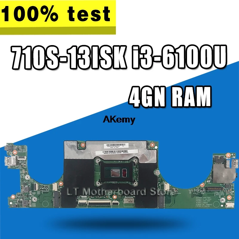 Материнская плата для ноутбука lenovo Ideapad AIR13 710S-13ISK оригинальная материнская плата 4Гб-RAM I3-6100U