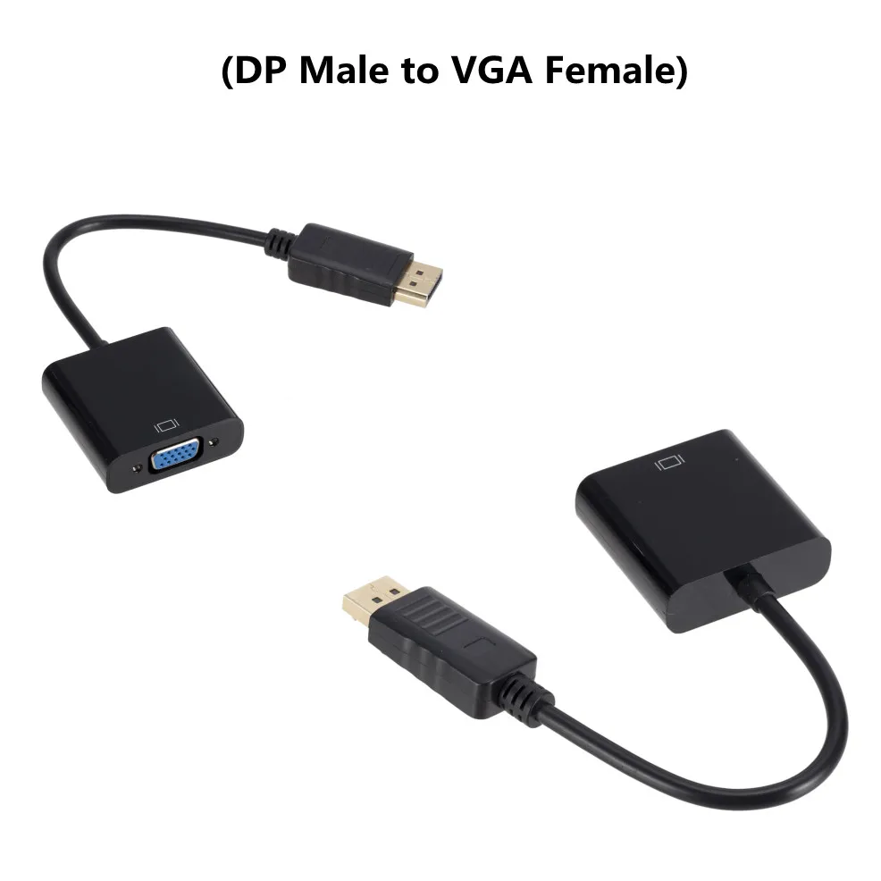 DP To VGA Adapter Cable DisplayPort Display Port Male To Female Converter For PC Computer Laptop HDTV Monitor Projector displayport to vga adapter cable