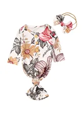 Рубашка для новорожденных хлопковая ночная рубашка с длинным рукавом Детские спальные мешки в полоску для маленьких мальчиков и девочек комплект домашней одежды Рубашка для новорожденных хлопковая ночная рубашка с длинным рукавом Детские спальные мешки в полоску для маленьких мальчиков и девочек комплект домашней одежды