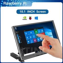 ITINIT K9 10.1 inch Raspberry Pi 4 Model B Touch Screen IPS Capacitive LCD 1024x600 Display with Speacker Holder Monitor
