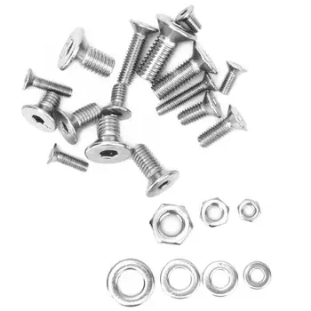 

815PCS M3 M4 M5 M6 Countersunk Head Hex Socket Screw Nut Washer Kit computer screws Stainless Steel