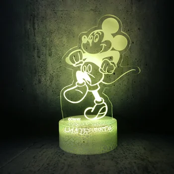 

New shape bulb Mickey Mouse Walking LED lamp children gifts kids bedroom desk decor night lights for holiday good gift for child