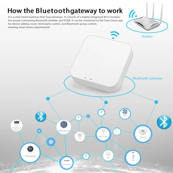 

Tuya Smart Wireless Gateway Bluetooth MESH (SIG) Gateway SIG Bluetooth Gateway System smart life APP through mobile phone networ