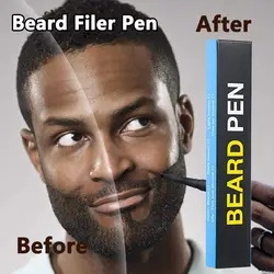 Male Mustache Repair Shape Vegan Waterproof Natural Hair Grower Beard Filler Pen Fast Camouflage Beard Growth Pencil