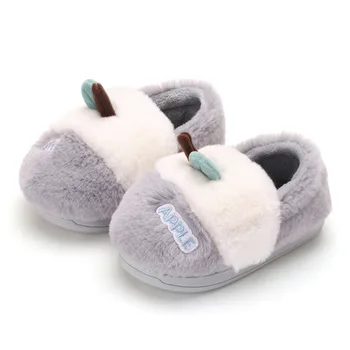

Suihyung Kids Shoes New Boys Girls Winter Warm Indoor Home Slippers Cute Cartoon Plush Flats Soft Furry Shoes Children Slippers