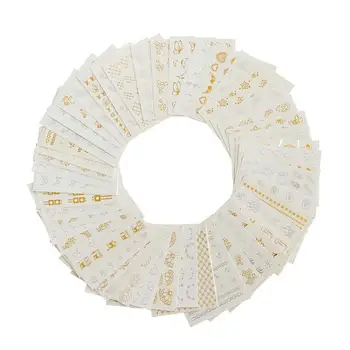 

30pcs 3D Hollow Foils Stickers Golden Flower DIY Adhesive Tips Resin Charms Decor Silver Glitter Star Beauty Nail Manicure