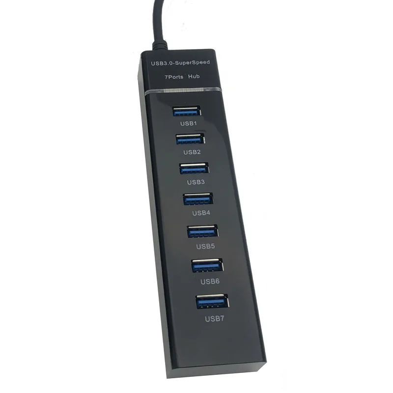 USB3.0 7 Port HUB USB3.0 концентратор Мульти USB 3,0 концентратор Высокоскоростной разветвитель 4/7 портов концентратор все в одном для настольных ПК ноутбук адаптер usb-хаб высокоскоростной - Цвет: USB3.0 7 Port HUB