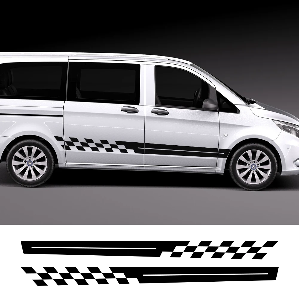 Автомобильные боковые наклейки для Mercedes Sprinter Benz Vito V Class Berlingo Fiat Ducato Renault 2 шт.