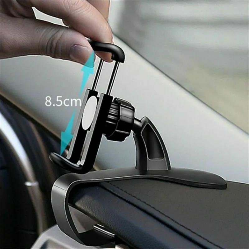 

6.5inch Dashboard Car Phone Holder Easy Clip Mount Stand Car Phone Holder GPS Display Bracket Classic Black Car Holder Support