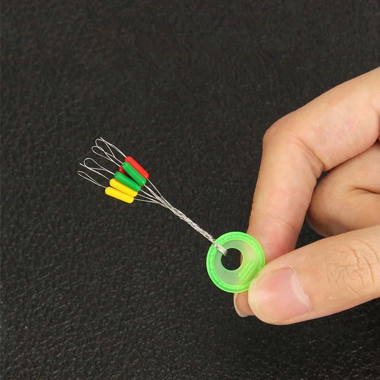 60pcs/10sets Colorful Rubber Stops Carp Fishing Line Resistance Space Beans Oval Floating Stopper Beans Connector Size S M L