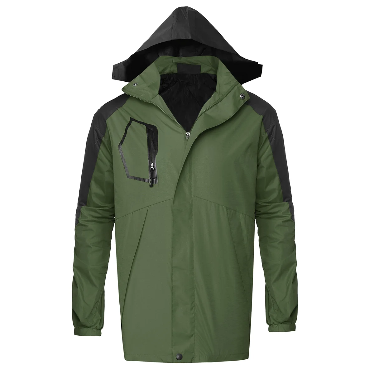 Dark green Лыжная теплая куртка для мужчин и женщин, водонепроницаемая зимняя куртка с флисовой подкладкой, пальто для сноуборда, ветрозащитная ткань, зимние теплые зимние костюмы - Цвет: Dark green