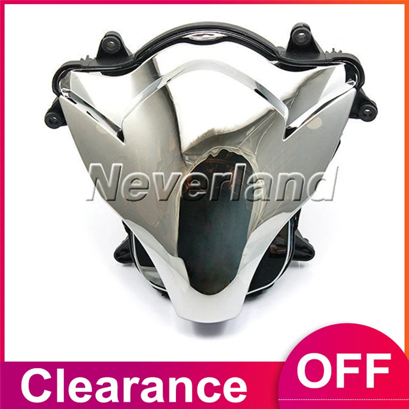 

Motor Front Headlight for Suzuki GSXR 600 750 GSXR750 K6 2006 2007 Motorcycle Parts and Accessories Assembly Silver D40