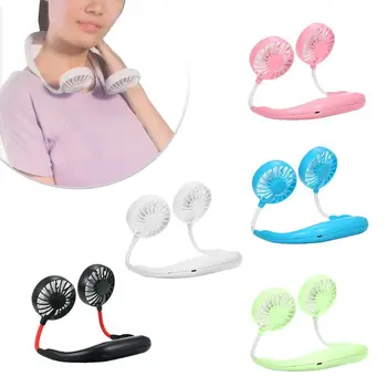 

Hand Free Headphone Wearable Mini Fan Portable Neckband Rechargeable Outdoor Use