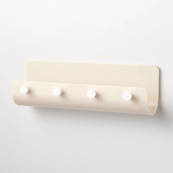 beige Настенный крючок, вешалка для одежды, настенный домашний клей, крючки, держатель для ключей, вешалка для ванной комнаты, крючок, Кухонное пальто, вешалка для одежды, крючки для полотенец - Цвет: beige