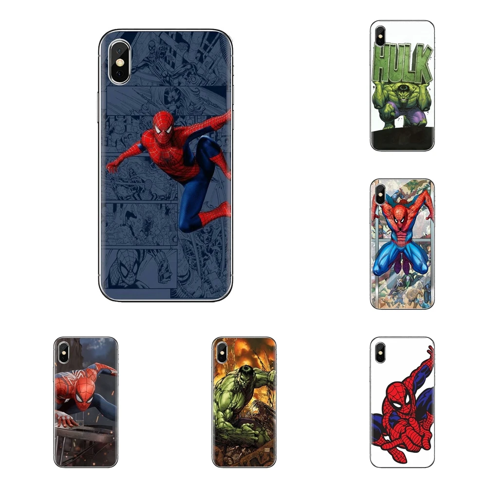Для iPhone XS Max XR X 4 4S 5 5S 5C SE 6 6S 7 8 плюс samsung Galaxy J1 J3 J5 J7 A3 A5 Человек-паук Марвел Халк