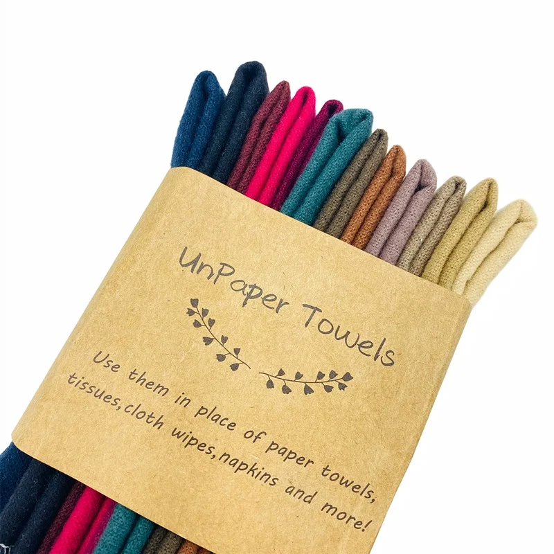 Unpaper Towel Cleaning-Cloth Cotton Napkins Kitchen Reusable Recycled Bathroom-Roll Birdseye