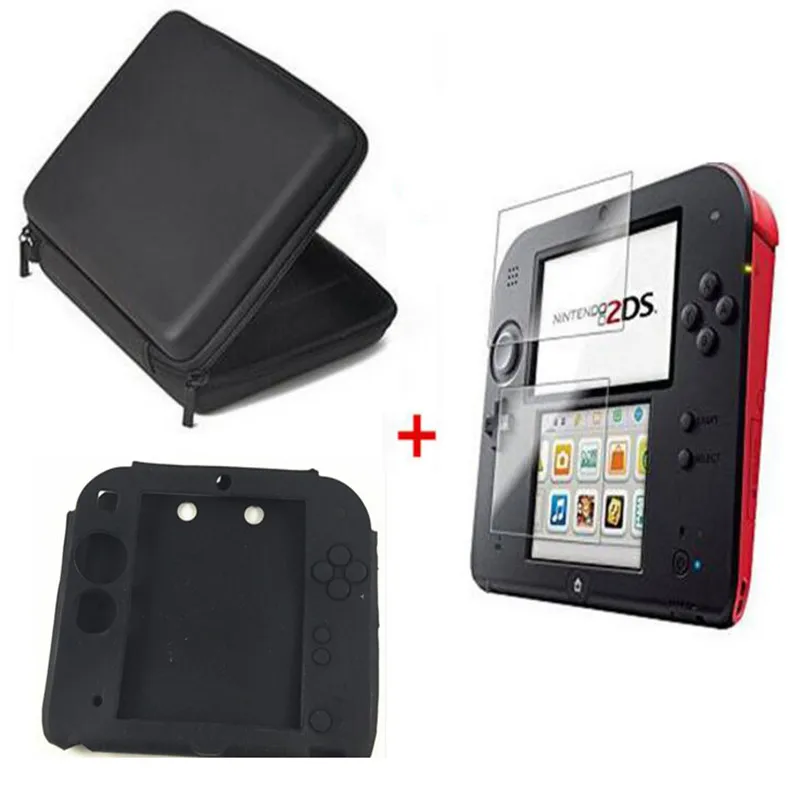 Протектор из ЭВА 2DS жесткий Дорожный Чехол для переноски чехол сумка + прозрачная