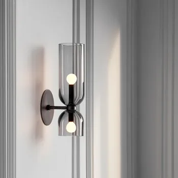 

Postmodern LED Glass Wall Lamps Nordic Bedroom Light Fixture Light Luxury Sconce Kitchen Accessories Wall Lighting lights
