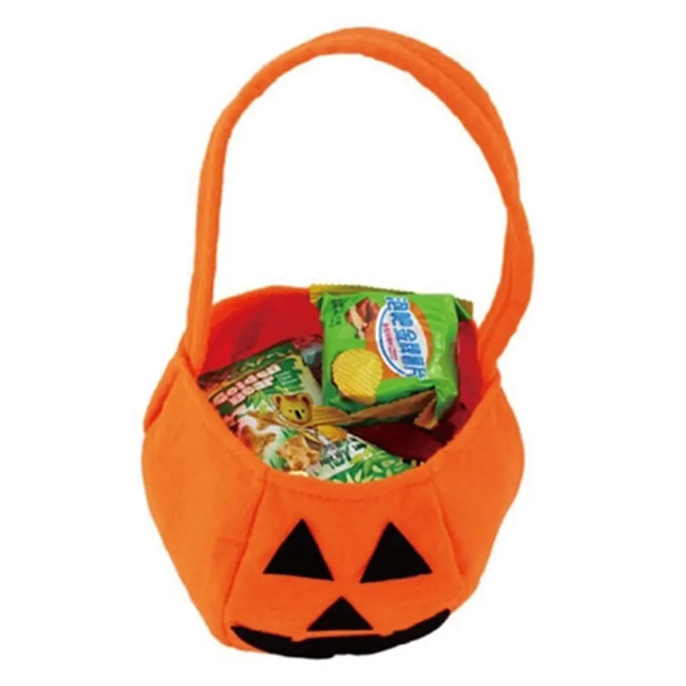 Orange Pouches Food Packingbag Cute Candy Bag Handbags Non-Woven Fabric Fashion Party Carrier Bag Gifts Halloween