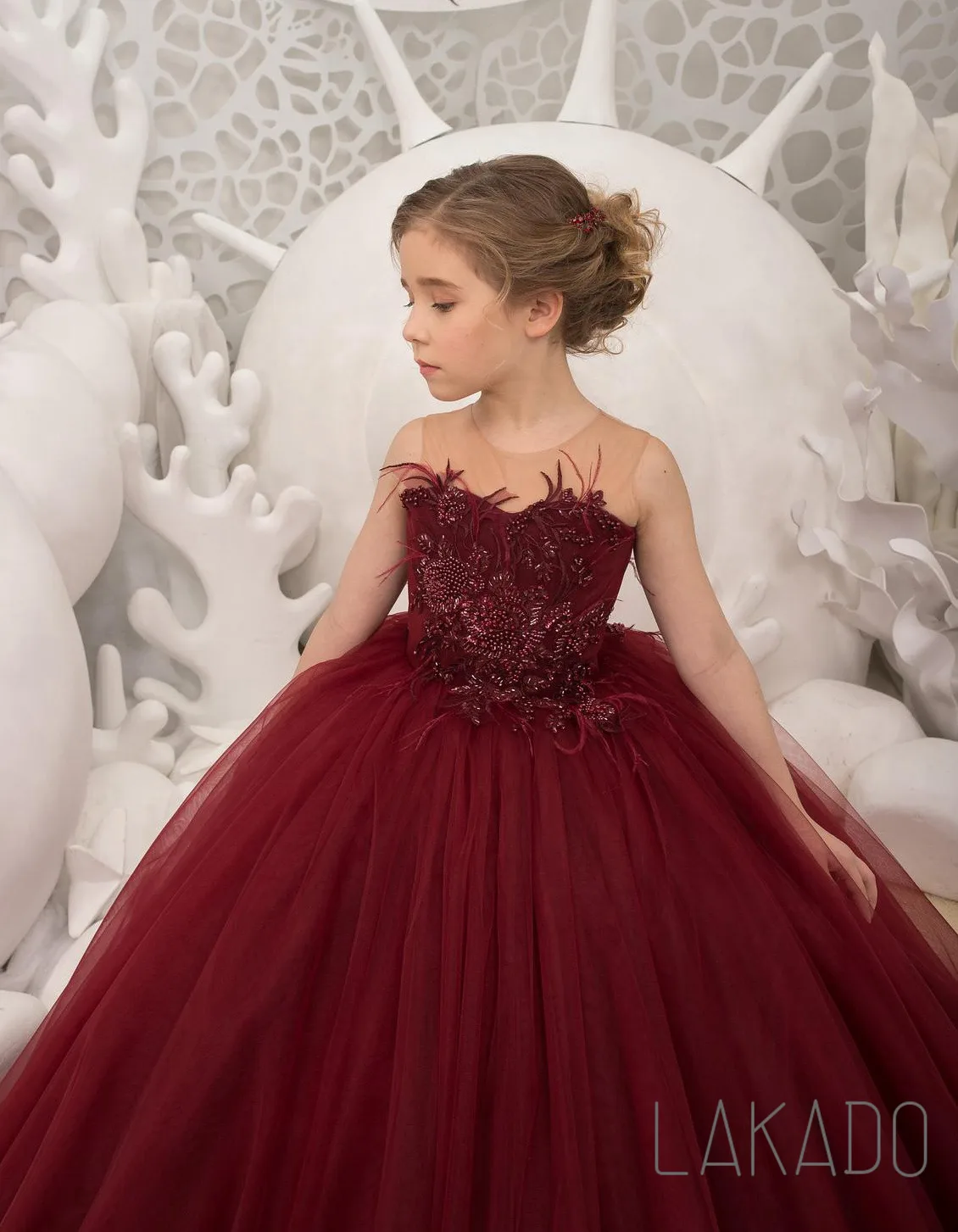 burgundy childrens dresses Burgundy Flower Girl Dresses