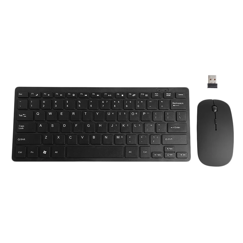 

Wireless 2.4GHz Mini Keyboard Ultra-Thin Mouse Combo Set For Desktops Laptops