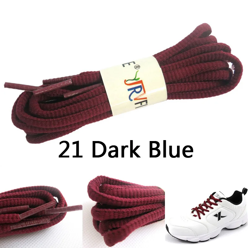 21 Dark Red YJRVFINE овальные спортивные шнурки, брендовые высококачественные полукруглые 1/" шнурки для кроссовок, спортивная обувь, шнурки, 1 пара - Цвет: 21 Dark Red
