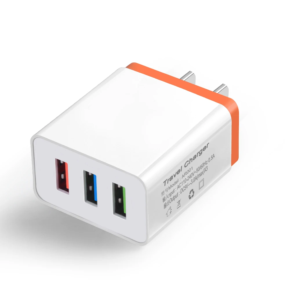 3 порта USB зарядное устройство для путешествий Быстрая зарядка 3U EU штекер Адаптер для samsung Xiaomi huawei зарядное устройство для мобильного телефона Iphone 11 XR 8 7