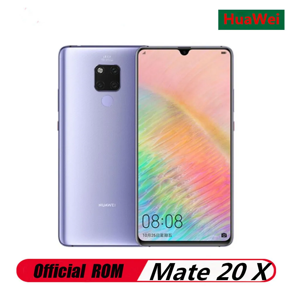 New 7.2" Full Screen Huawei Mate 20 X Mobile Phone Kirin 980 Octa Core 8G RAM 256G ROM Android 9.0 40.0MP NFC IP53 Quick Charger