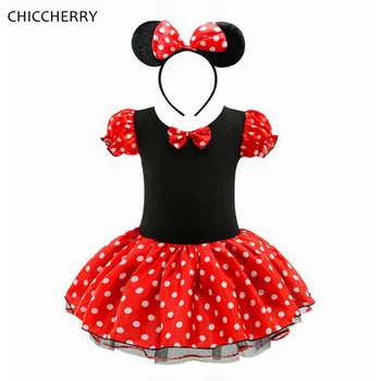 

Fantasia Minnie Snow White Princess Dress with Headband Girls Party Dress Kids Clothes New Year Costume Toddler Birthday Outfits
