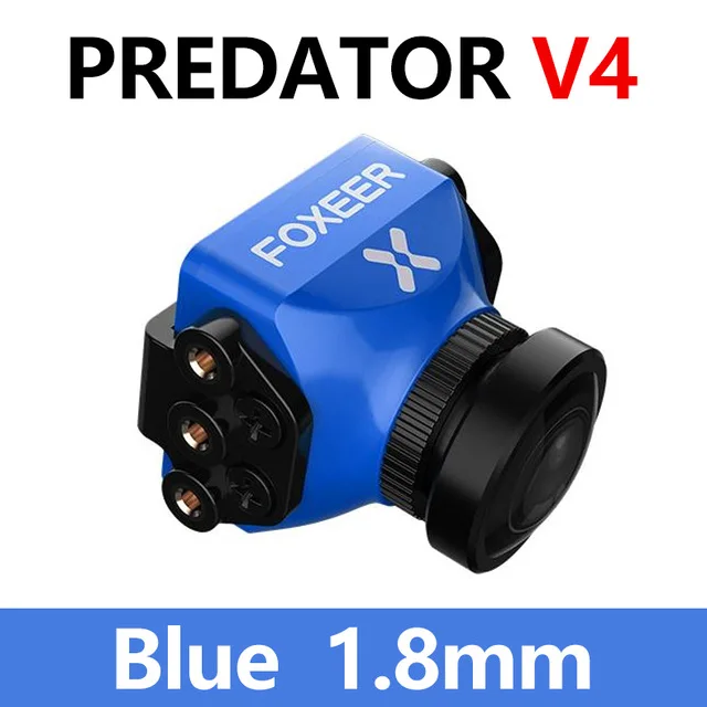 Foxeer Predator V4 FPV камера мини камера 16: 9/4: 3 PAL/NTSC переключаемая Супер WDR, osd 4 мс задержка Upgarded PredatorV3 - Цвет: Blue 1.8mm