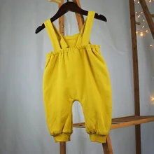 Детские комбинезоны, Осень-зима, для мальчиков и девочек 0-3 лет, бархатные штаны с рисунком кота, кролика, ушастого шагового шва