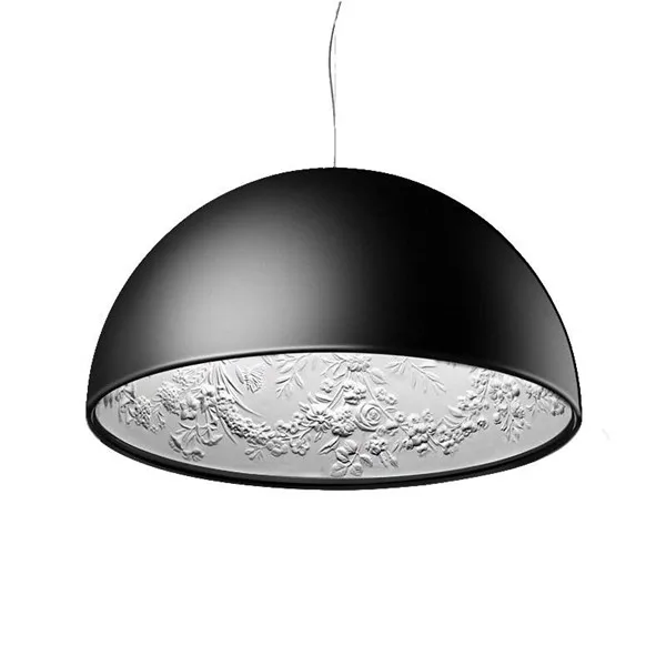 Matte Black Color Современный блеск Skygarden E27 Светодиодная люстра минимализм Lamparas подвесной светильник для дома лампа из смолы - Цвет абажура: Matte Black Color
