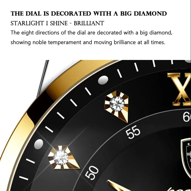 2021 New Casual Sport Chronograph Men's Watches Stainless Steel Band Wristwatch Big Dial Quartz Clock with Luminous Pointers