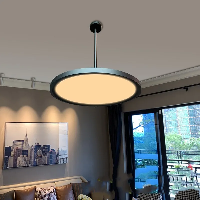 Modern Restaurant Bar Light LED Simple Modern Single Head Round Light Luxury Bedroom Study Aluminum Alloy Chandelier