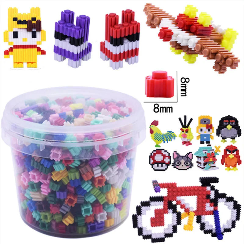 

New 8 Mm Environmentally Friendly Micro Diamond Mini Small Particles Assembled Series Connection Building Blocks Barrel 3600 EN7