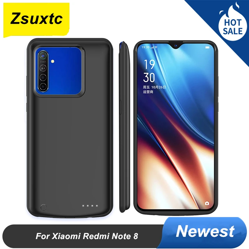 

Чехол-аккумулятор для Xiaomi Redmi Note 8, 6500 мАч