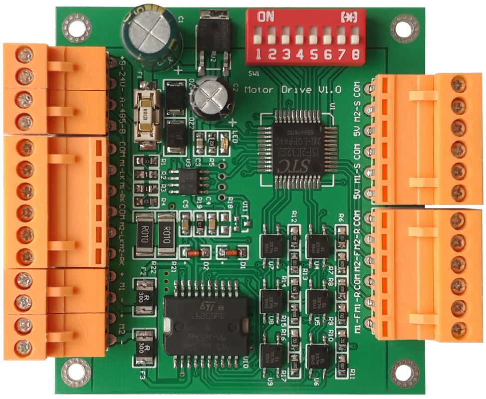

Two-way DC Motor Driver 67W DC Motor Controller L6205 Motor Drive