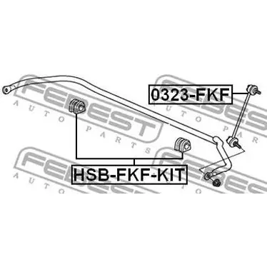 Комплект втулок стабилизатора переднего d22\ Honda Civic VIII 06