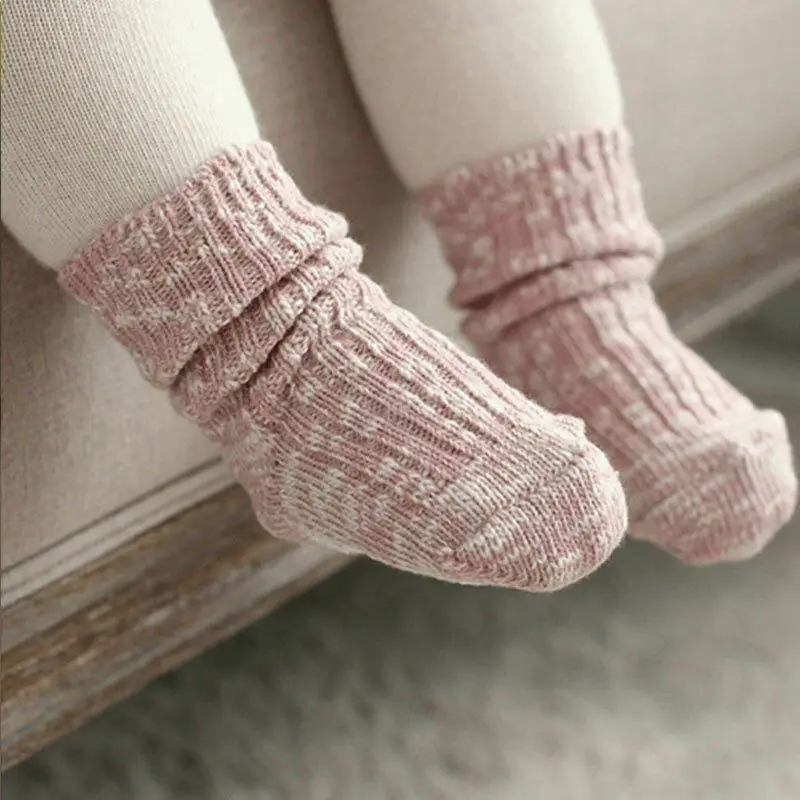Pudcoco/Коллекция года, новые брендовые Детские носки однотонные хлопковые нескользящие Теплые Мягкие Носки ярких цветов для маленьких мальчиков и девочек, От 0 до 4 лет для малышей, 4 цвета