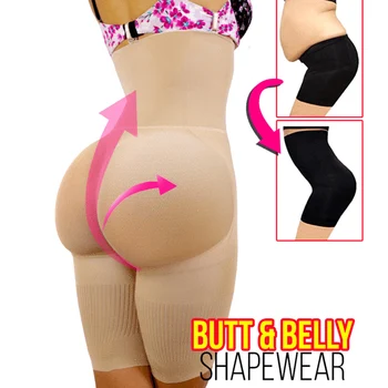 

2-in-1 Hip Belly Shapewear High Waist Seamless Breathable Booty Lift Tummy Control hh88