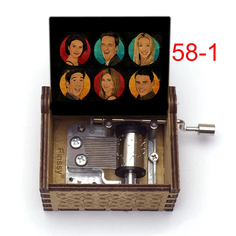 TV Show Friends Wooden Music Box Music Theme I'II Be There for You Colour Print Musical Box Birthday Gift New Year Friends Gift