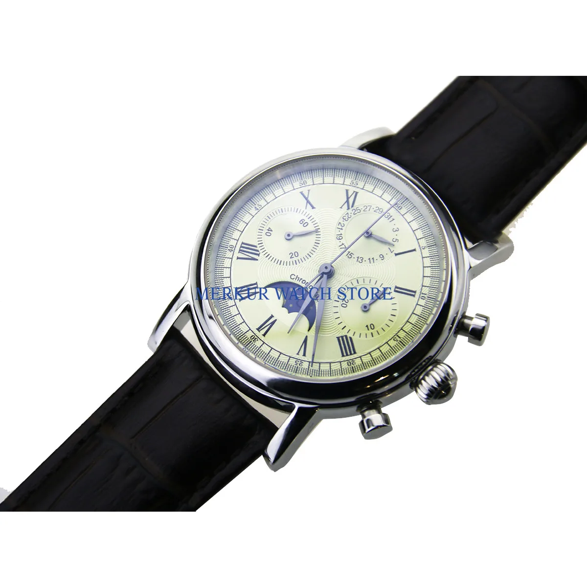 Без логотипа мужские часы механический хронограф пилот 1963 платье часы платье Чайка движение St1908