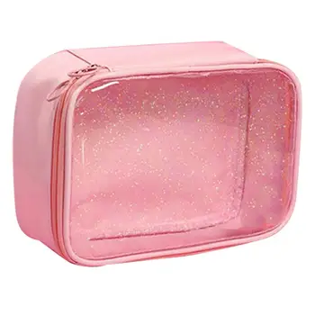 

Fashion Transparent Starry Pattern Toiletry Bag Portable Multi-Use Clear Window Cosmetic Bag Makeup Bag For Travel