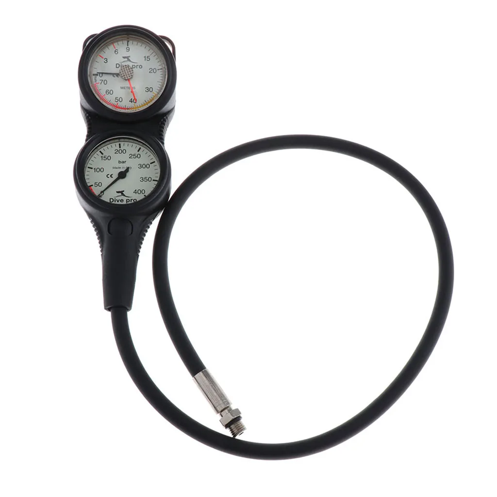 

Diving Console Scuba Dive Pressure Depth Gauge Depth Checker W/ 80cm Hose