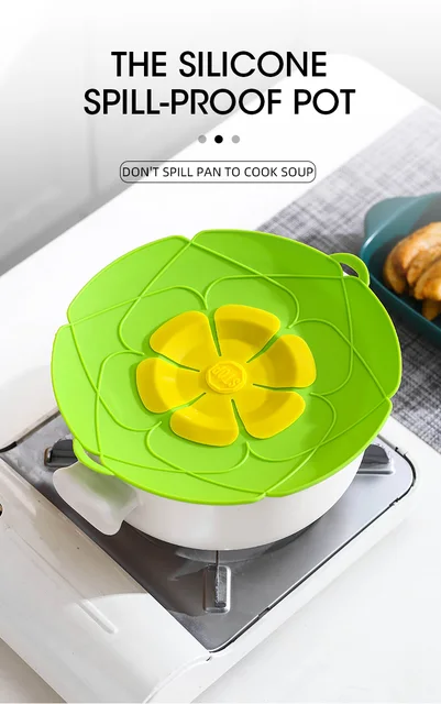 Wholesale Silicone Pot Cover Spill Stopper Lid - China Kitchen Racks and  Cookware Parts price